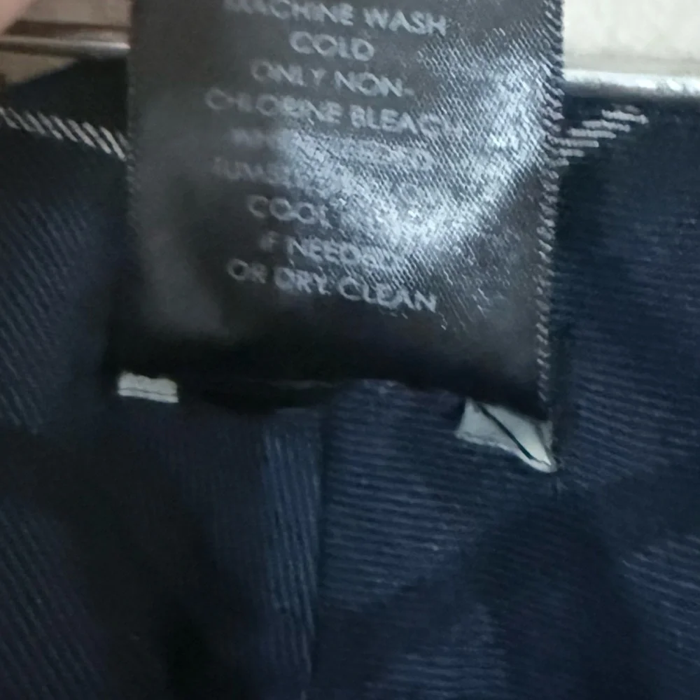 Ann Taylor Dark Blue Striped Ankle Pants